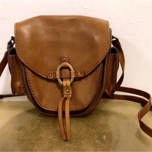 Lucky Brand Cognac 100%Leather Crossbody mini bag